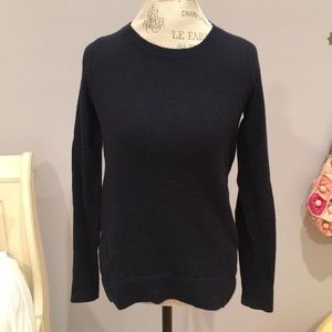 Loft navy scooped front sweater